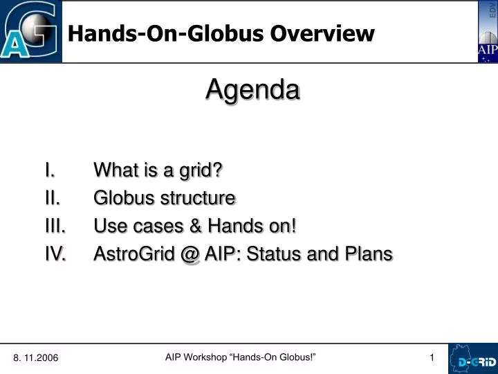 hands on globus overview