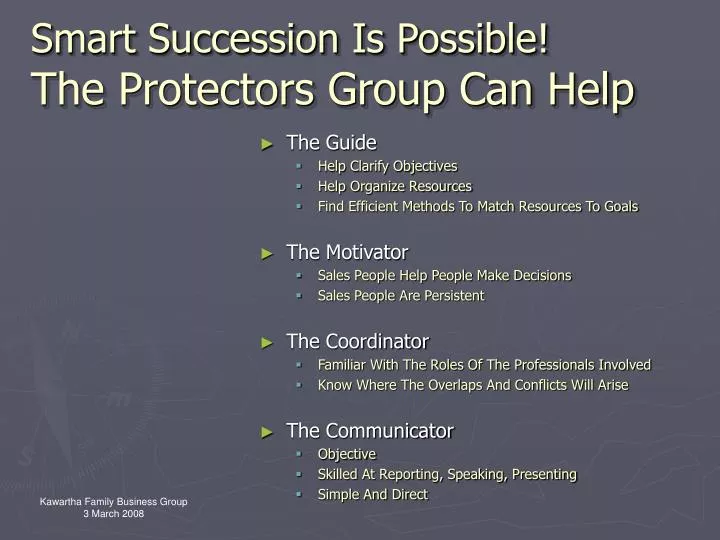smart succession is possible the protectors group can help