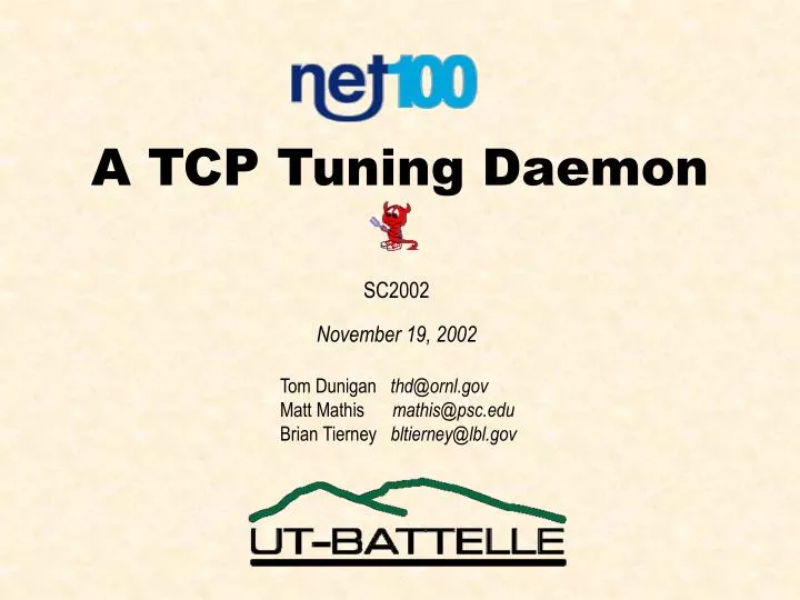 a tcp tuning daemon