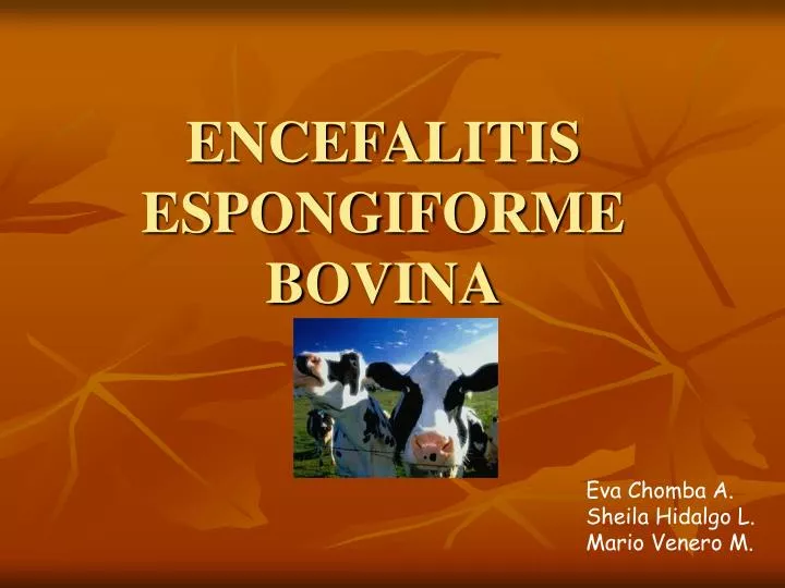 encefalitis espongiforme bovina