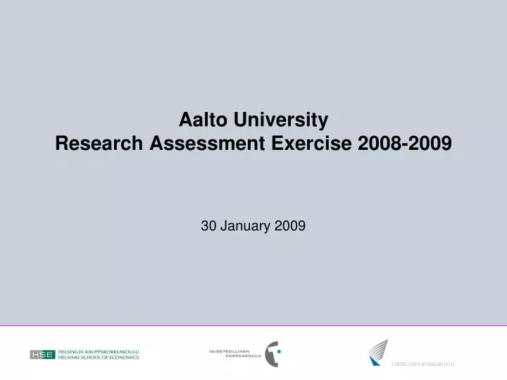 aalto university research assessment exercise 2008 2009