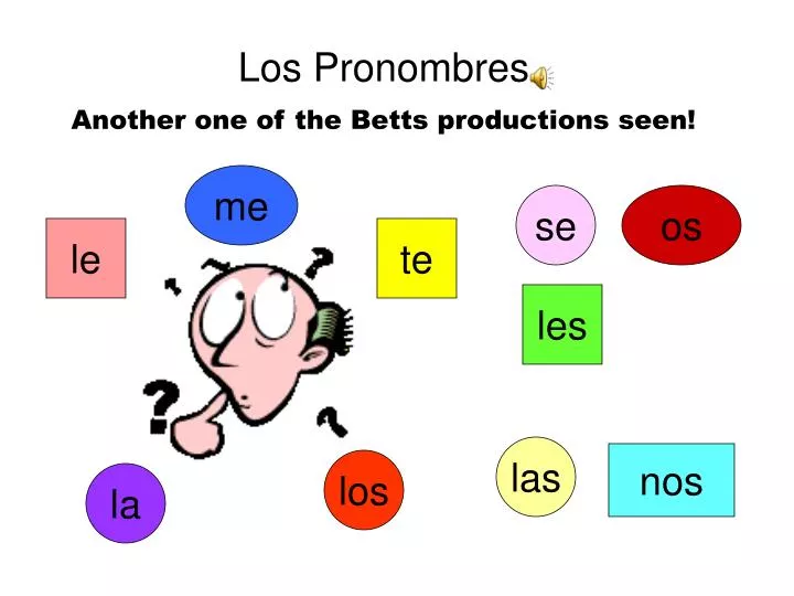los pronombres another one of the betts productions seen