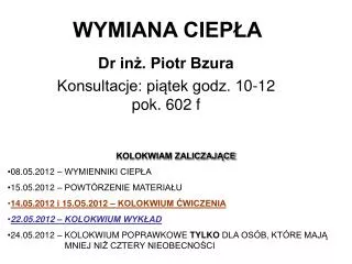 wymiana ciep a