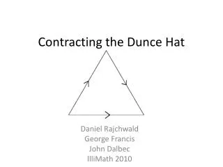Contracting the Dunce Hat