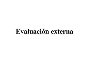 evaluaci n externa