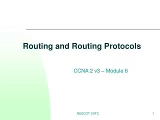 routing and routing protocols