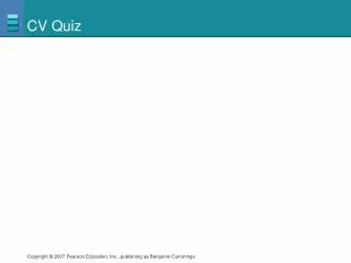 CV Quiz