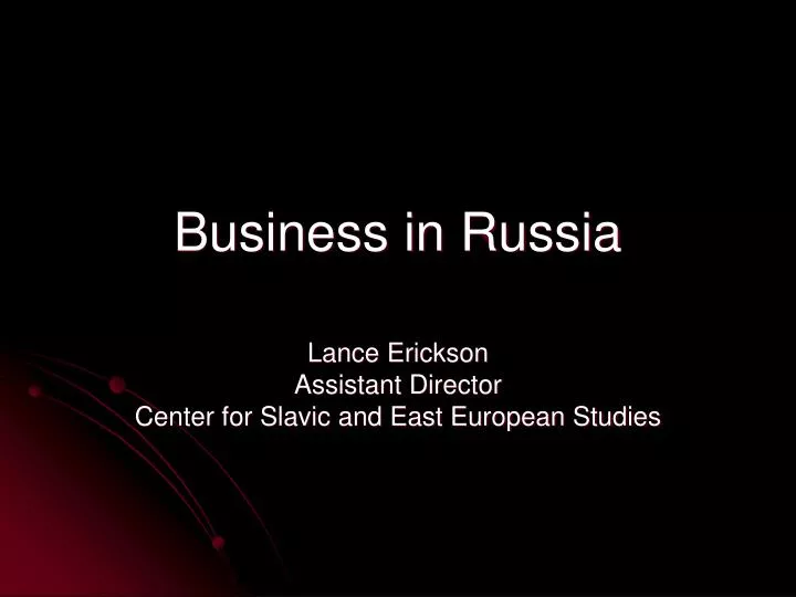 business in russia