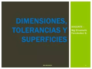dimensiones tolerancias y superficies