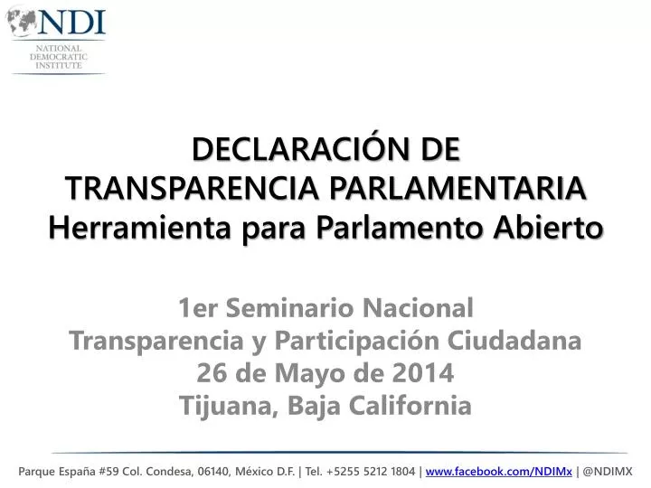 declaraci n de transparencia parlamentaria herramienta para parlamento abierto