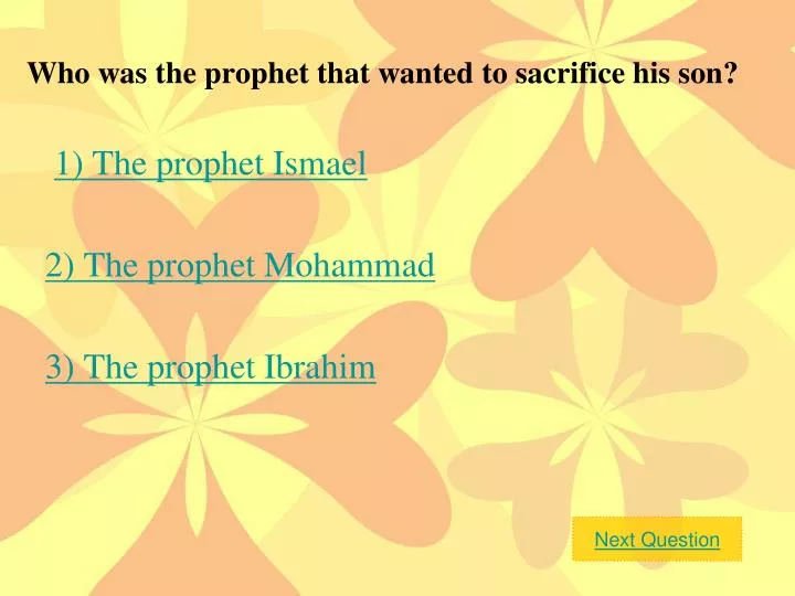 who was the prophet that wanted to sacrifice his son