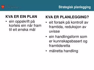 strategisk p lanlegging
