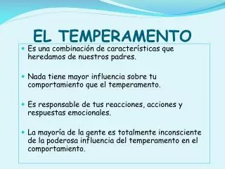 el temperamento