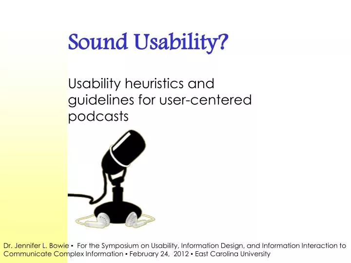 sound usability