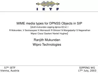 Ranjith Mukundan Wipro Technologies