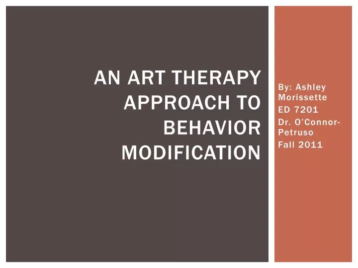 an art therapy approach to behavior modification