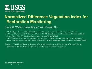 Normalized Difference Vegetation Index for Restoration Monitoring