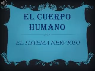el cuerpo humano