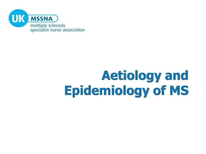 aetiology and epidemiology of ms