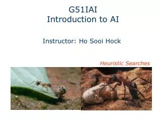 G51I AI Introduction to AI
