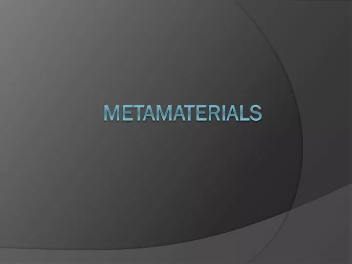metamaterials