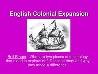 English Colonial Expansion