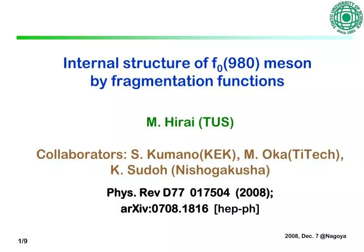 internal structure of f 0 980 meson by fragmentation functions