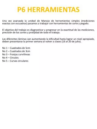 p6 herramientas