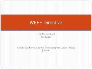 WEEE Directive