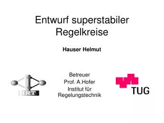 entwurf superstabiler regelkreise