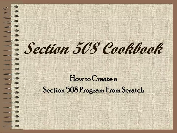section 508 cookbook