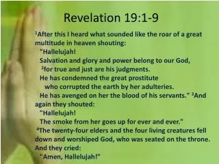 Revelation 19:1-9
