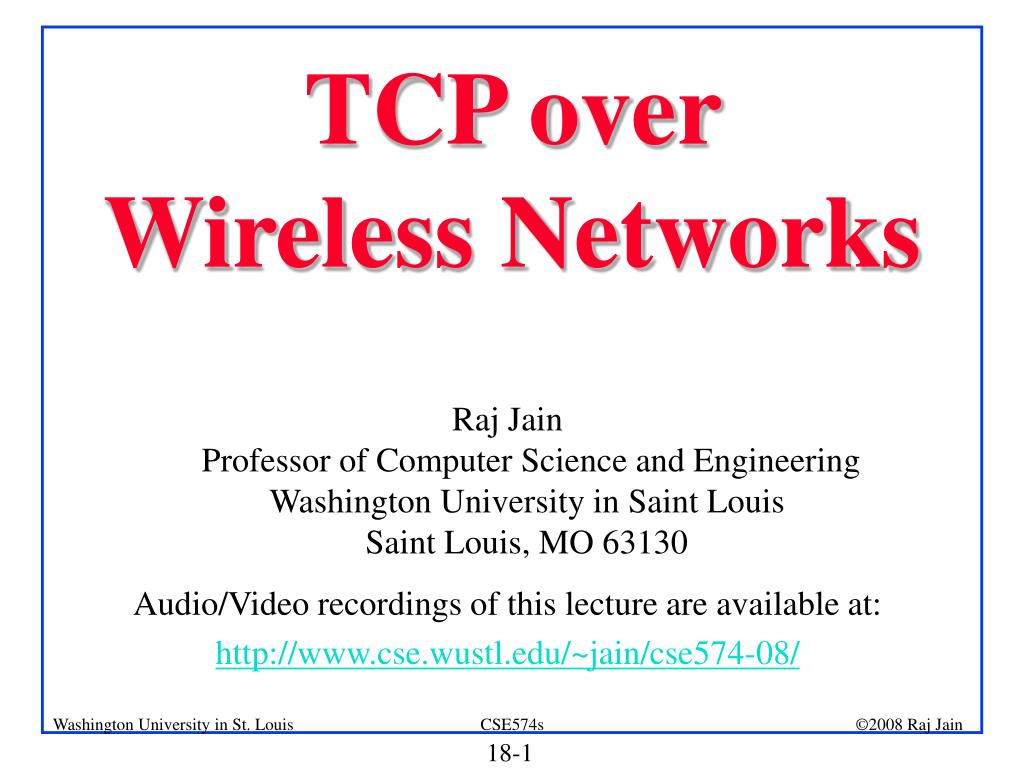 PPT - TCP over Wireless Networks PowerPoint Presentation, free download ...