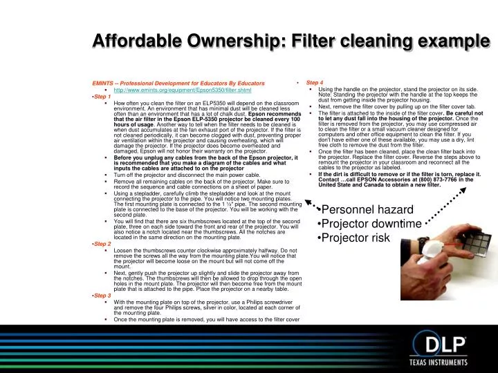 affordable ownership filter cleaning example