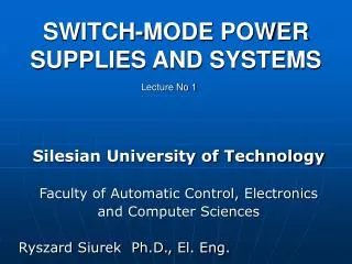 switch mode power supplies and systems