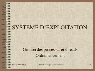 systeme d exploitation