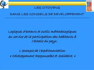 les citoyens dans les conseils de developpement