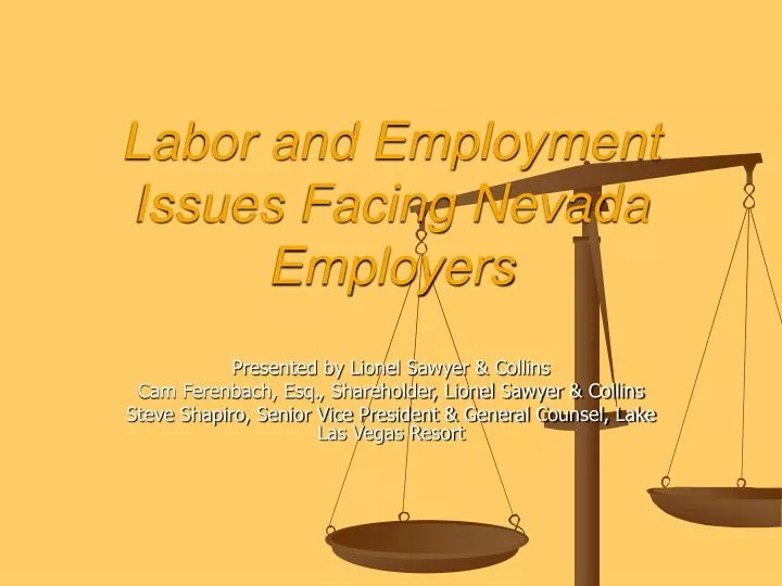 labor and employment issues facing nevada employers