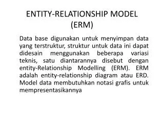 entity relationship model erm