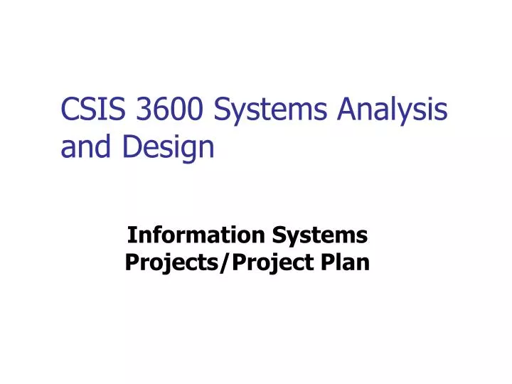 csis 3600 systems analysis and design