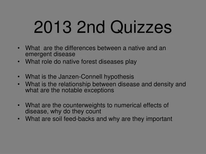 2013 2nd quizzes