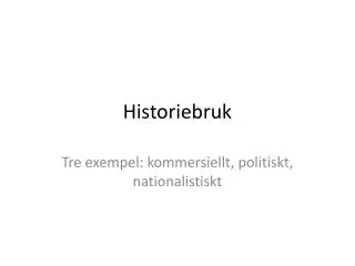 Historiebruk