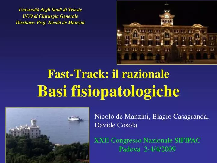 fast track il razionale basi fisiopatologiche