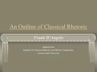 An Outline of Classical Rhetoric