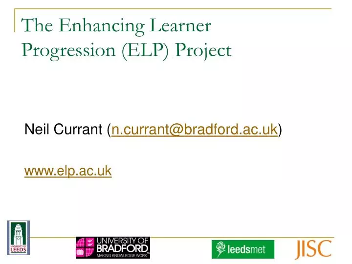 the enhancing learner progression elp project