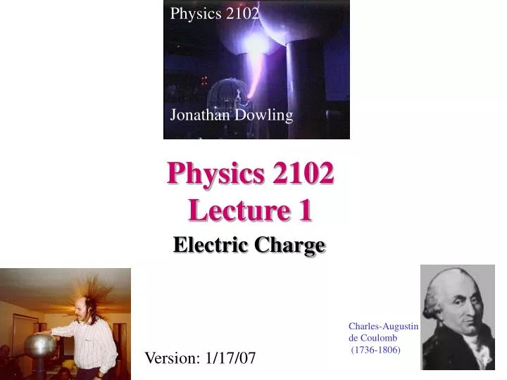 physics 2102 lecture 1