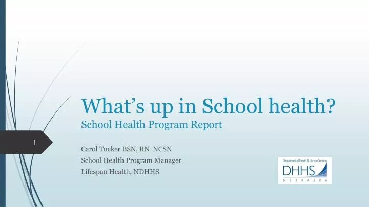 what s up in school health school health program report
