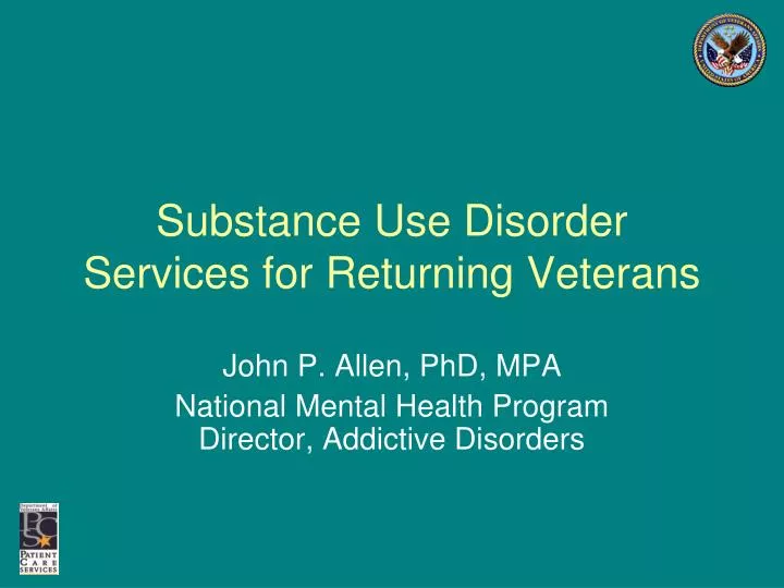 substance use disorder services for returning veterans
