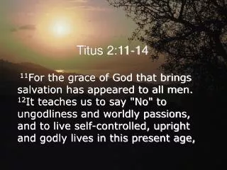 Titus 2:11-14