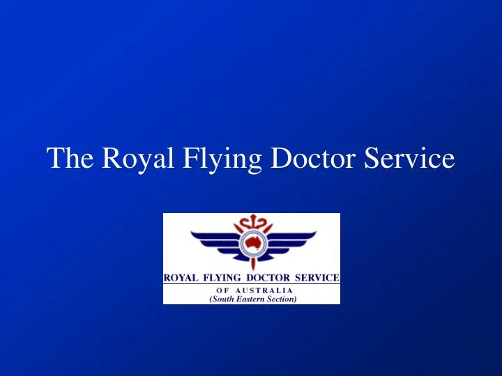the royal flying doctor service